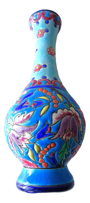 Enamel Ceramic Vase from Longwy, 1930s