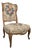 Louis XV Style Longue Chair in Wood with Floral Tapestry For Sale