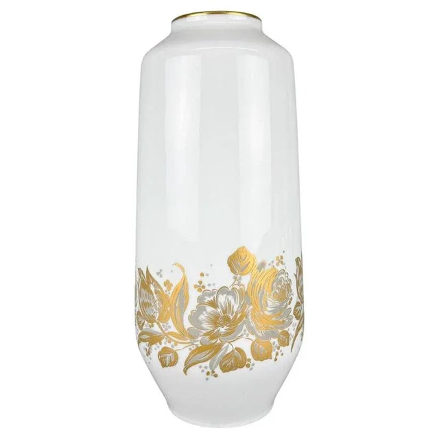 Ceramic Large Porcelain Vase attributed to Hutschenreuther, 1970s For Sale - Image 7 of 7