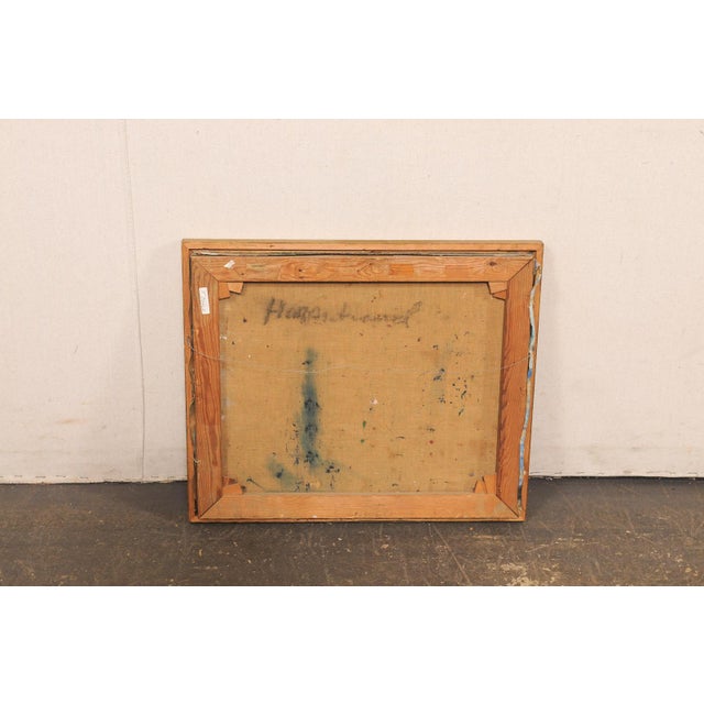 Mid 20th Century Scandinavian Coastal Landscape Oil Painting For Sale In Atlanta - Image 6 of 13