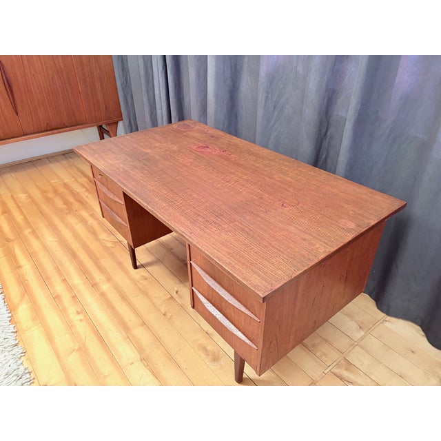 Wood Double-Sided Desk from Svenstrup Ap Mobler, Denmark, 1960s For Sale - Image 7 of 16