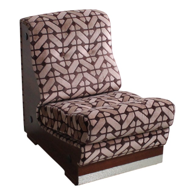 Vintage Geometric Lounge Chair, 1970 For Sale