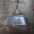 1950s Vintage Industrial Blue Enamel and Cast Iron Pendant Lamp For Sale - Image 5 of 8