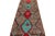 1950s Vintage Moroccan Runner Rug in Red With Beige and Blue Diamonds | Rug & Kilim For Sale - Image 5 of 7