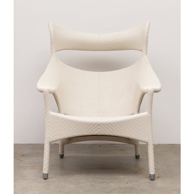 White Janus Et Cie High Back Lounge Chair For Sale - Image 8 of 8