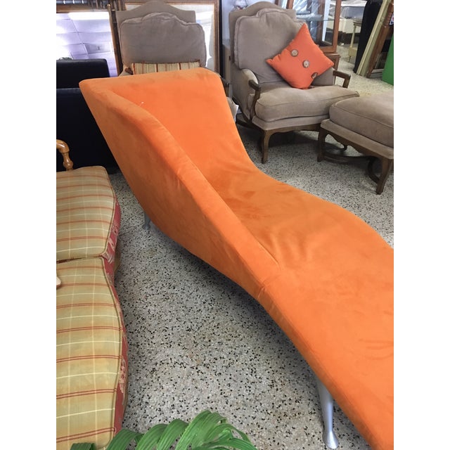 Custom Orange Chaise Lounge Chairish