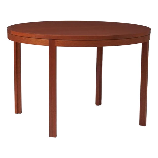 1980s Round Mahogany Dining Table by Rud Thygesen For Sale
