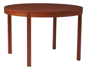 1980s Round Mahogany Dining Table by Rud Thygesen