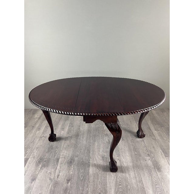 Wood 20th Century Mahogany Drop-Leaf Table For Sale - Image 7 of 12