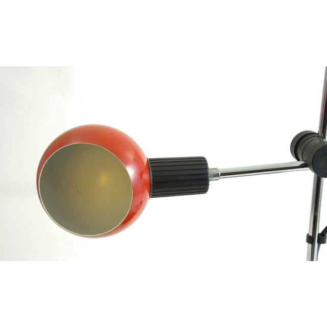 Metal Postmodern Red Table Lamp by Veneta Lumi Italy 1970s For Sale - Image 7 of 12