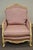 Vintage French Hollywood Regency Style Cream Carved Parlor Fireside Lounge Chair. Item features a comfortable form,...