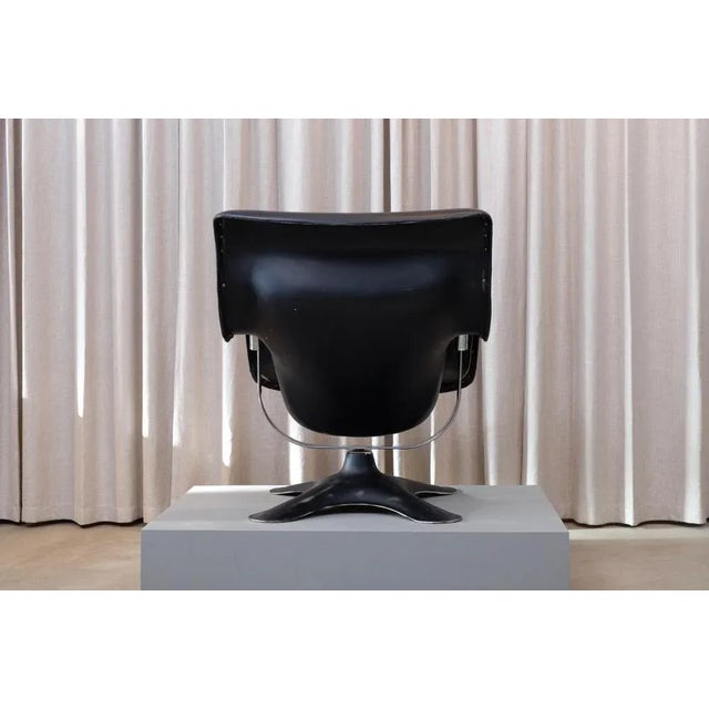 Black Mid-Century Carousel Chair in Black by Yrjö Kukkapuro for Haimi, 1960s For Sale - Image 8 of 12