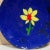 1967 Modern Copper Enamel Royal Blue Plate Yellow Daisy Flower Signed For Sale In San Diego - Image 6 of 8
