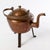 Antique Dovetailed Copper Kettle and Iron Trivet For Sale - Image 4 of 9