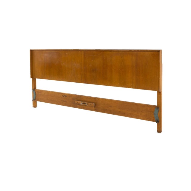 Mid-Century Modern Midcentury Robsjohn Gibbings Style Cherry King Headboard For Sale - Image 3 of 7
