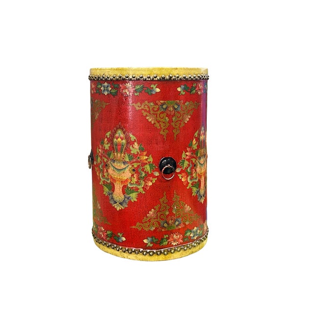 Infuse your living space with rich cultural history and vibrant artistic flair with this stunning Vintage Chinese Painted...