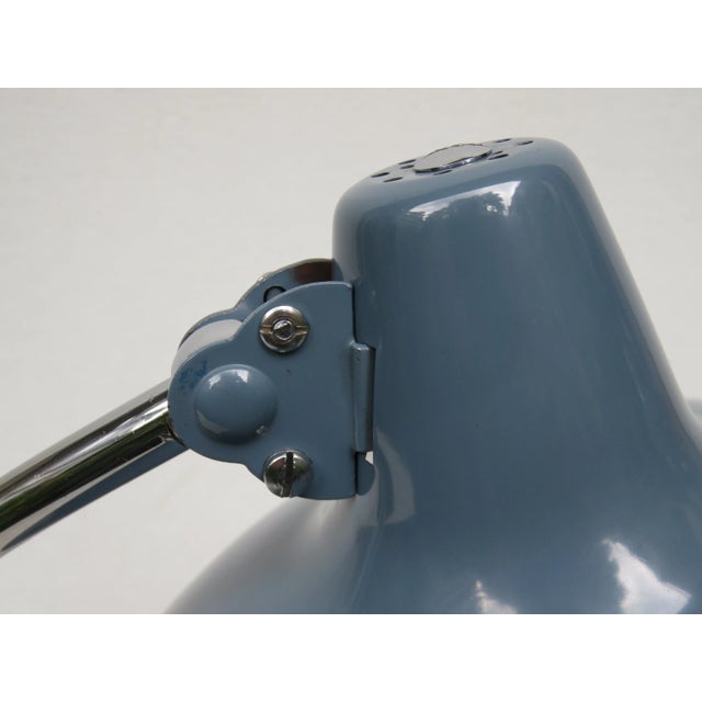 Blue Dove Blue and Chrome Table Lamps from Kaiser Leuchten, 1950s, Set of 2 For Sale - Image 8 of 16