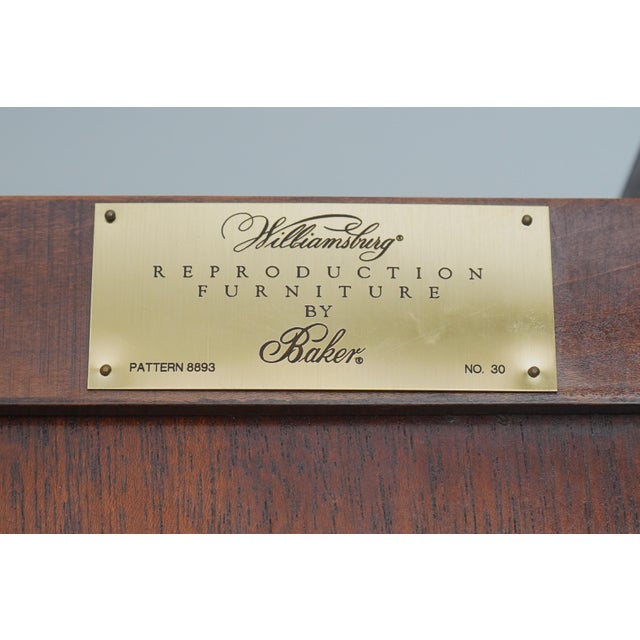 1990s Baker Colonial Williamsburg Mahogany Chippendale Breakfront For Sale - Image 16 of 18