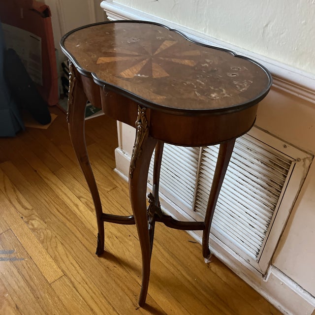 Burnt Umber Mid 20th Century Louis XV Style Side Table For Sale - Image 8 of 12