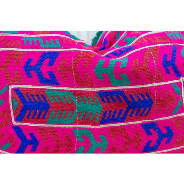 Early 21st Century Aria Thar Silk Embroidered Antique Pillow For Sale - Image 5 of 9