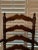 Brown 1930s Vintage Maple Ladder Back French Country Farmhouse Chairs With Rush Seats - Set of 4 For Sale - Image 8 of 12