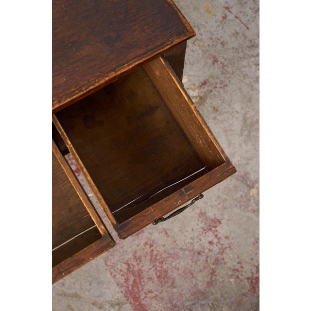 Wood Early 19th Century Oak Three-Drawer Side Table For Sale - Image 7 of 13