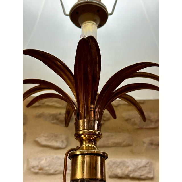 Vintage Acrylic Glass and Brass Floor Lamp from Maison Roméo, 1970s For Sale - Image 9 of 18
