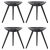Black Beech Stools by Lassen, Set of 4 For Sale - Image 9 of 9