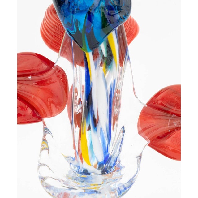 Red Murano Art Glass Clown Sculptures, 2 For Sale - Image 8 of 17