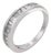 Vintage Diamond 14k White Gold Half Eternity Band, Size 8 For Sale