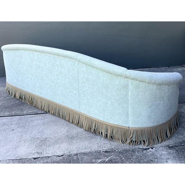 Vintage Regency Velvet Curved Sofa For Sale - Image 9 of 12