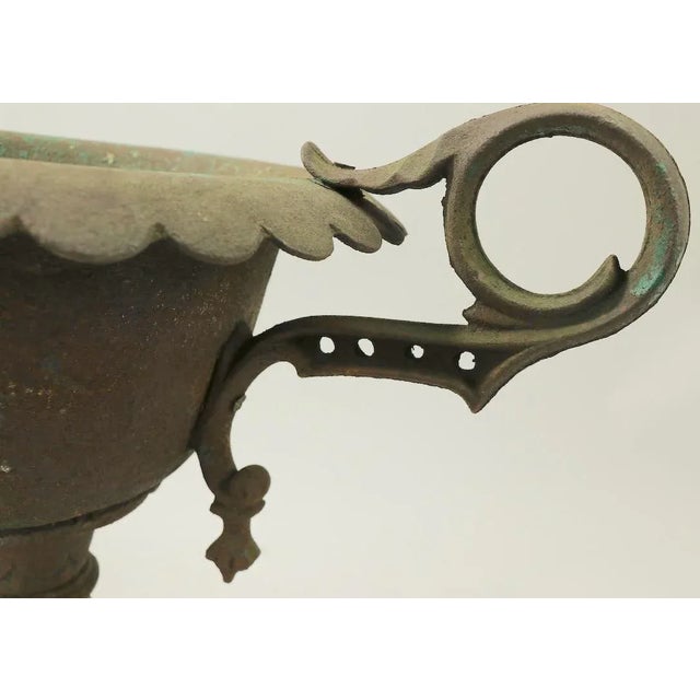Metal Classical Victorian Cast Iron Urn Planter Probably Fisk or Mott with Handles For Sale - Image 7 of 12