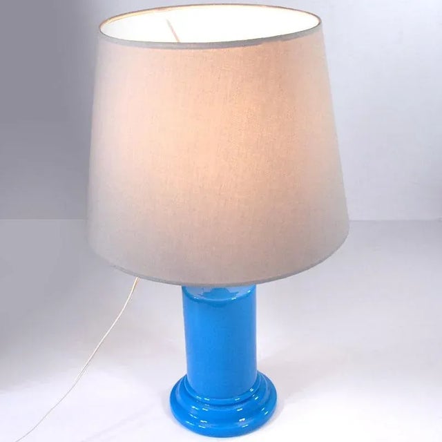 Glass Large Glass Lamp, Belgium, 1950s For Sale - Image 7 of 8