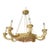 Large 40" Custom Italian Carved Wood and Gold Leaf Chandelier Pair For Sale