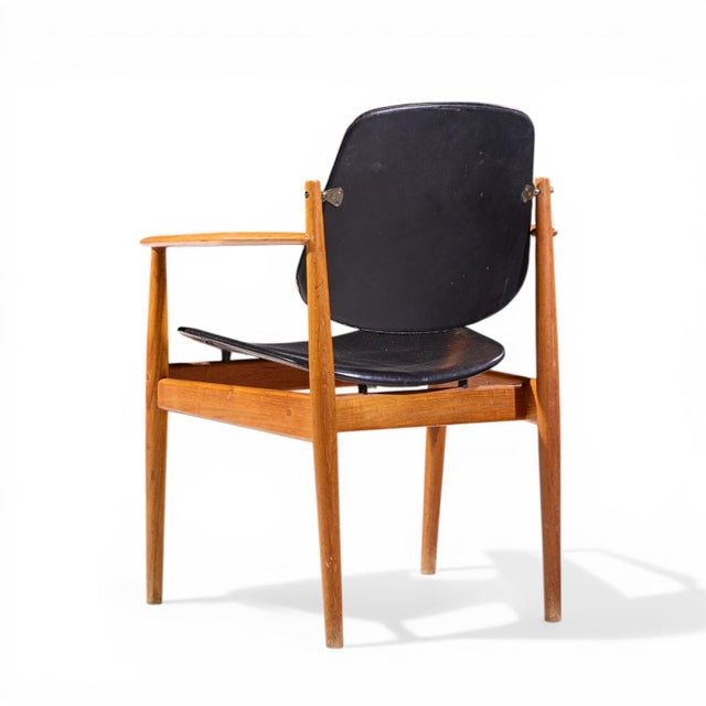 Brown Arne Vodder for France and Son Fd-184 Mid Century Danish Teak Dining Chairs - Pair For Sale - Image 8 of 13