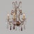 1930s Three-Light Louis XV Style Wall Sconces in Gilt Iron with Glass Beads and Crystal Drops, 1930s, Set of 2 For Sale - Image 5 of 9