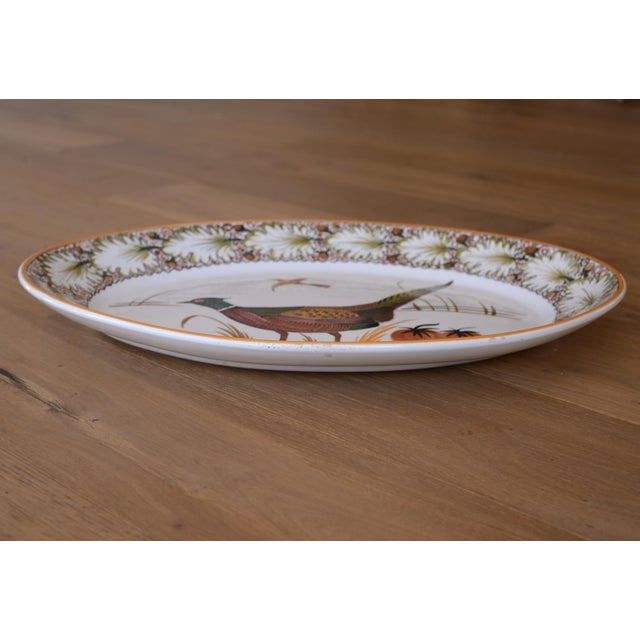 Italian Vintage Extra Large Hand-Painted Italian Turkey Platter For Sale - Image 3 of 9