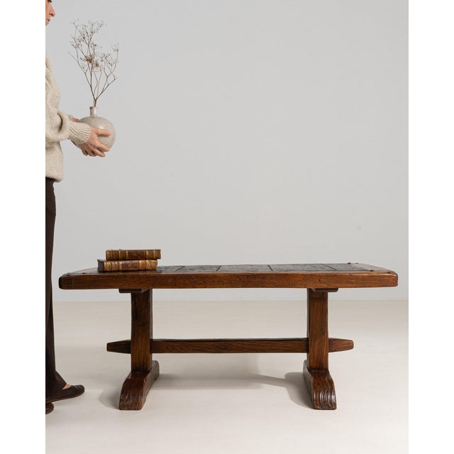 19th Century 19th Century France Brown Wood Coffee Table For Sale - Image 5 of 11
