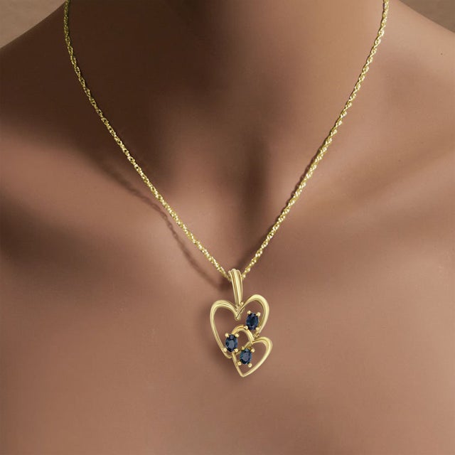 ♥ Pendant Summary ♥ Main Stone: Sapphire Material: 14K Yellow Gold Stone Cut: Oval Dimensions: 24mm x 13mm Weight: 2 grams...