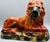 Burnt Orange 19th-Century English Staffordshire Lion Statue For Sale - Image 8 of 13