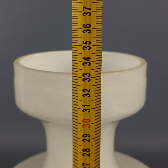 Vintage Space Age Vase in White Murano Glass, 1970s For Sale - Image 10 of 11