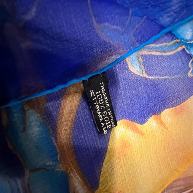 Art Nouveau An Iconic 1990s Silk French Scarf by Lalique For Sale - Image 3 of 10