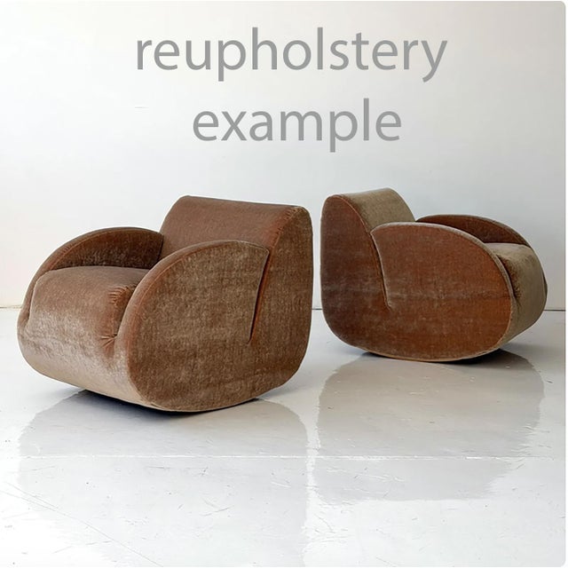 Contemporary Post Modern Leather Rocking Chair by Vladimir Kagan for American Leather For Sale - Image 3 of 9