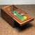 Asian Carved Hardwood Sliding Box With Bone Inlay — Botanical Leaf & Berry Motif For Sale - Image 3 of 9