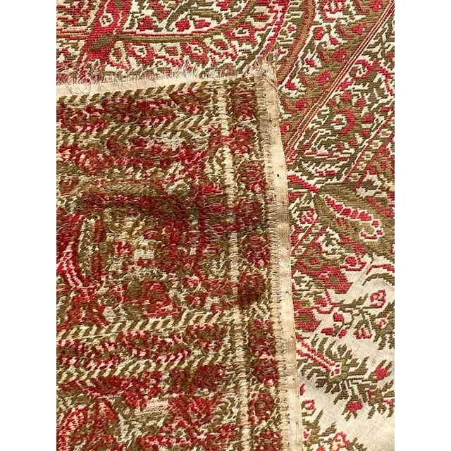 French Kashmir Square Shawl, 1890s For Sale - Image 13 of 15