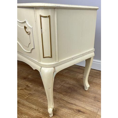 Sideboard Vintage French Shabby Chic Louis Style Carved Storage Cabinet Lot 4835 For Sale - Image 13 of 15