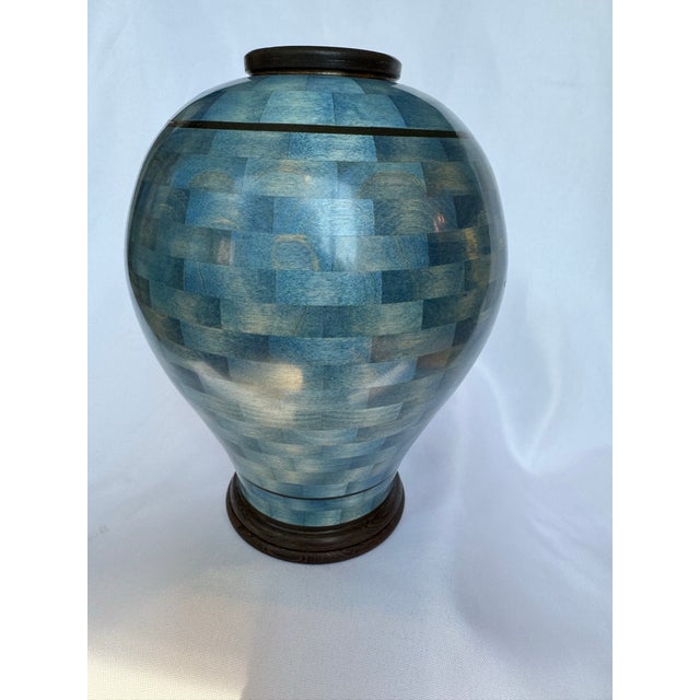 2020s "Cherry Blossom" Custom Hand Painted and Dyed Vase For Sale - Image 5 of 5