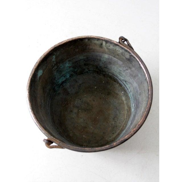 Antique Copper Pot With Iron Handle For Sale - Image 16 of 16