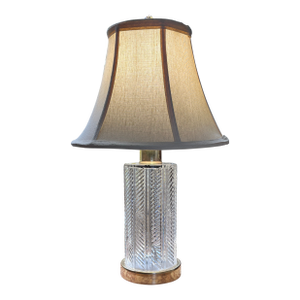 Vintage Waterford Sheila Crystal Table Lamp | 20" Tall | Polished Brass Base