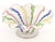 A beautifully handcrafted Murano Latticino Ribbon Art Glass Footed Bowl, made in Italy using traditional Venetian...